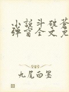 小说斗破苍穹无弹窗全文免费阅读封面