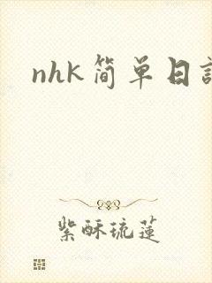 nhk简单日语