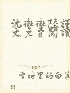 沈微微陆谨辞全文免费阅读最新章节封面