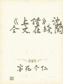 《上错》沈南初全文在线阅读笔趣阁