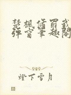 楚枫修罗武神无弹窗笔趣阁封面