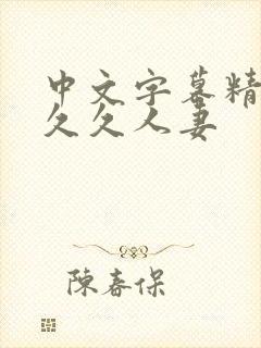 中文字幕精品久久久人妻