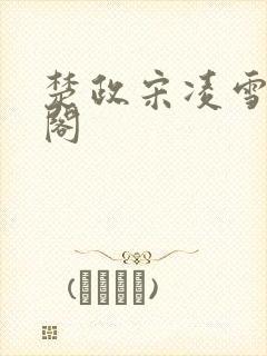 楚政宋凌雪笔趣阁