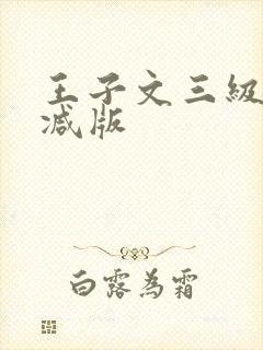 王子文三级无删减版