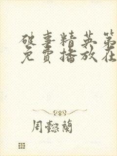 破事精英第2季免费播放在线封面