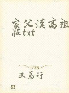 家父汉高祖精准版txt
