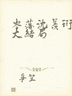 岑落沈羡珩番外大结局