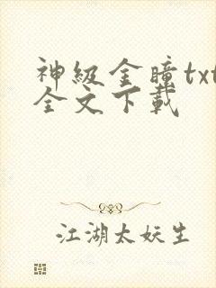 神级金瞳txt全文下载
