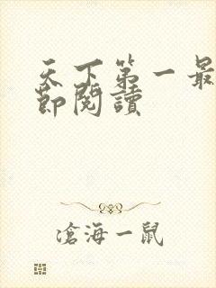 天下第一最新章节阅读