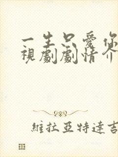 一生只爱你 电视剧剧情介绍