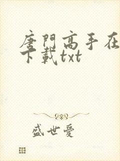 唐门高手在异世下载txt