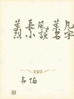 叶长风叶凡十忠烈小说名字封面