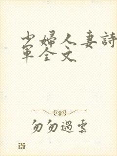 少妇人妻诗雨小军全文封面