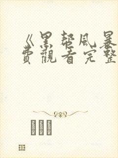 《黑帮风暴》免费观看完整版电影封面