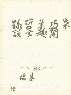 孙哲叶巧朱颜小说笔趣阁