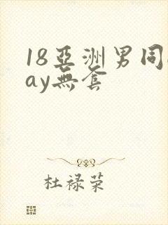 18亚洲男同gay无套