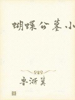 蝴蝶公墓小说封面