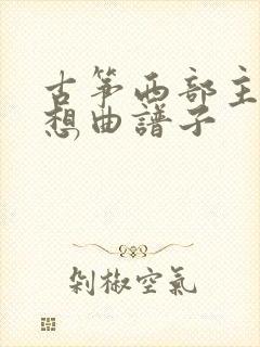 古筝西部主题畅想曲谱子