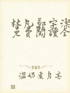 林凡郑宇洁小说免费阅读全文