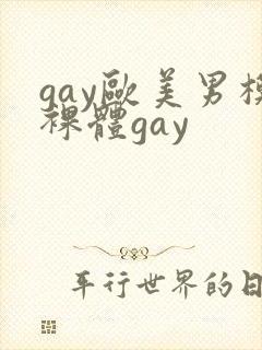 gay欧美男模裸体gay封面