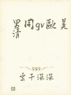 男同gv欧美高清