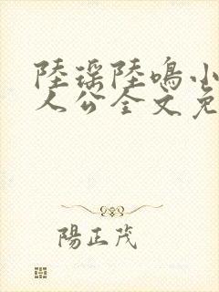 陆瑶陆鸣小说主人公全文免费阅读笔趣阁封面