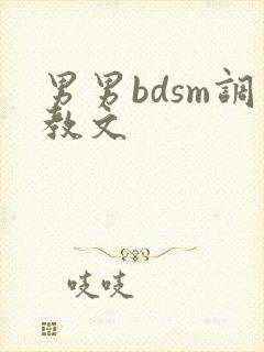 男男bdsm调教文封面