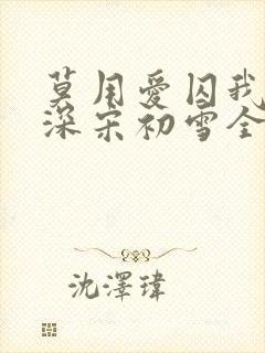 莫用爱囚我傅寒深宋初雪全文阅读