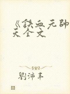 《铁血元帅》江天全文