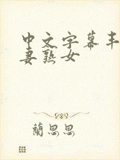 中文字幕丰满人妻熟女