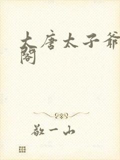 大唐太子爷笔趣阁