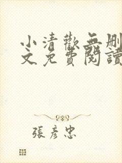 小清欢无删减全文免费阅读封面