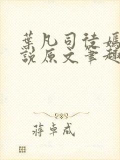 叶凡司徒嫣然小说原文笔趣阁封面