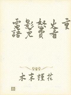 电影怒火重案粤语免费看封面