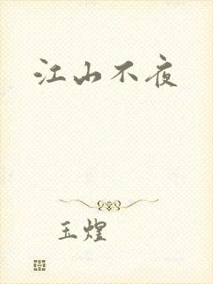 江山不夜封面