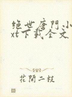 绝世唐门小说txt下载全文