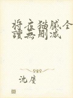 将夜猫腻全文阅读无删减