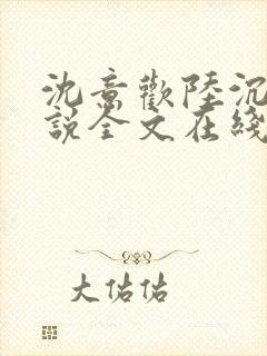 沈意欢陆沉舟小说全文在线阅读封面