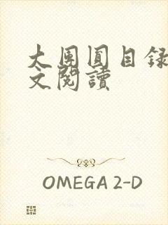 大团圆目录及全文阅读封面