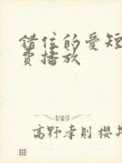 错位的爱短剧免费播放