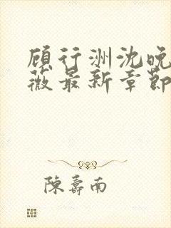 顾行洲沈晚宁林薇最新章节更新时间