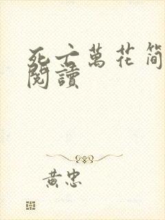 死亡万花简小说阅读