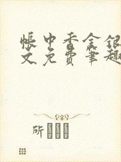 帐中香金银花原文免费笔趣阁封面