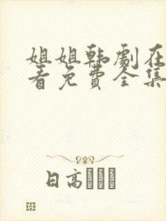 姐姐韩剧在线观看免费全集高清