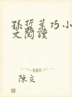 孙哲叶巧小说全文阅读