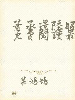 萧承璟陆昭全文免费阅读最新章节封面