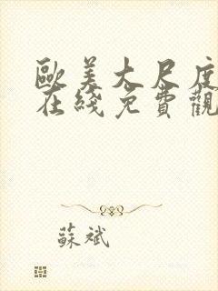 欧美大尺度视频在线免费观看