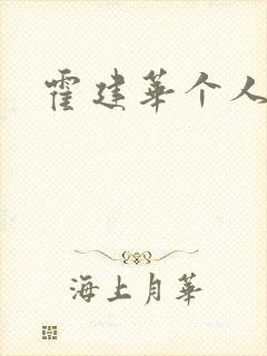 霍建华个人简历封面