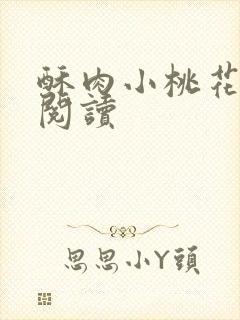 酥肉小桃花全文阅读