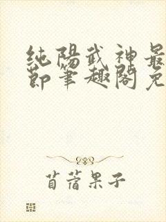 纯阳武神最新章节笔趣阁免费阅读